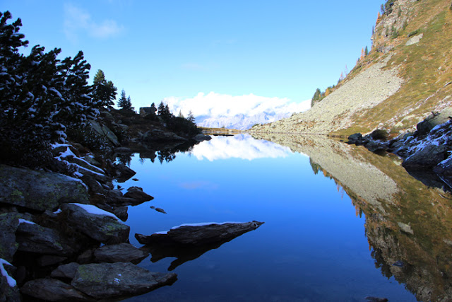Spiegelung des Dachstein Gebirges im Spiegelsee