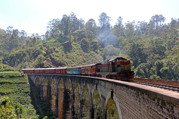 Nine Arches Bridge, Zugfahren in Sri Lanka