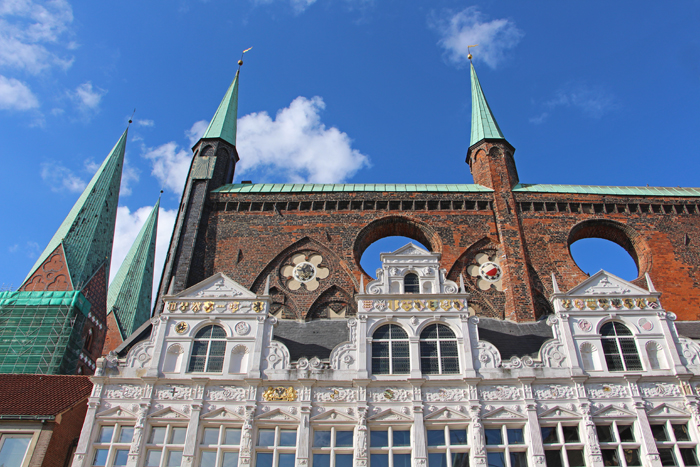 Rathaus Lübeck in Backsteingotik