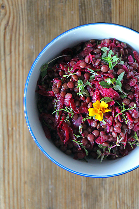 Rote-Bete-Salat mit Linsen