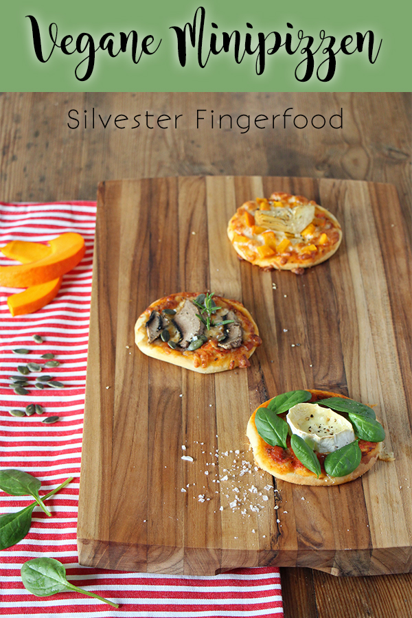 Vegane Minipizzen für Silvester - leckeres Fingerfood Rezept