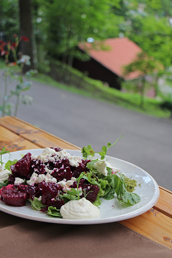 Rote Bete Salat mit Meerrettich bei sub tampa in Brasov