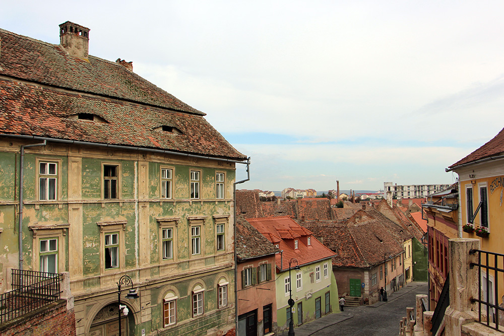 Sibiu - Aussicht von der Lügenbrücke