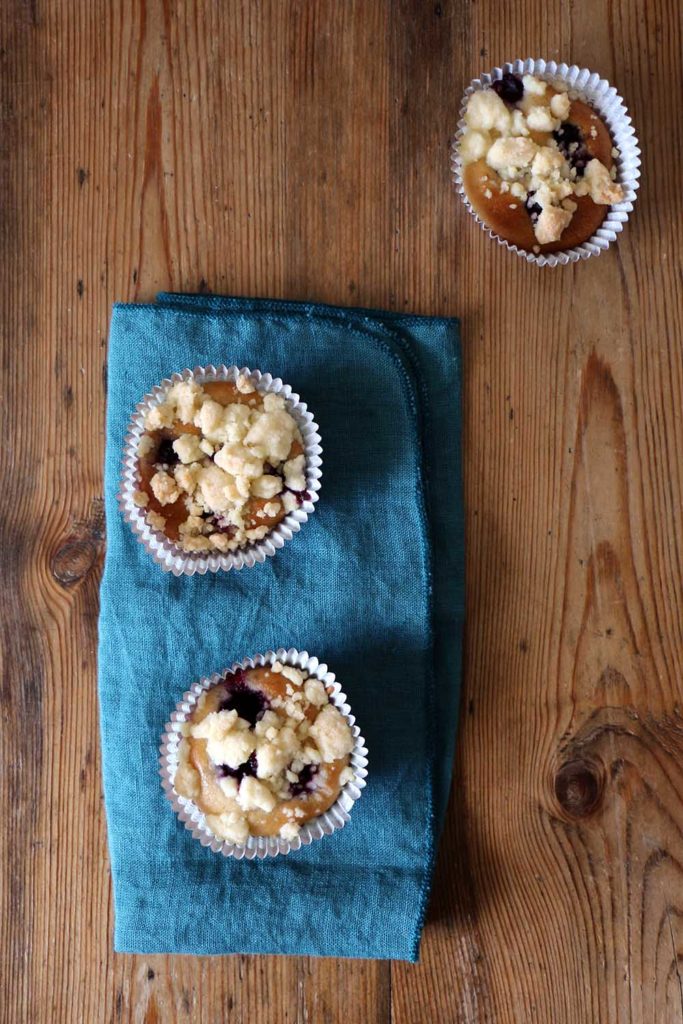 BLAUBEER-MUFFINS MIT STREUSELN - Transglobal Pan Party